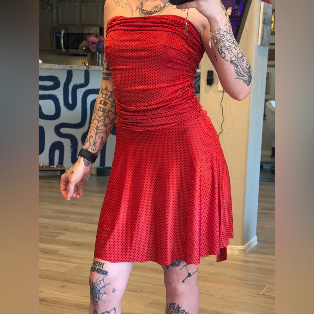 Vintage Red Polka Dot Dress